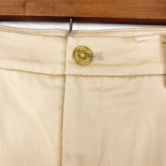 Ralph Lauren Petite Brown Tan Khaki Slash Pocket Straight Leg Cropped Trousers - Picture 2 of 5